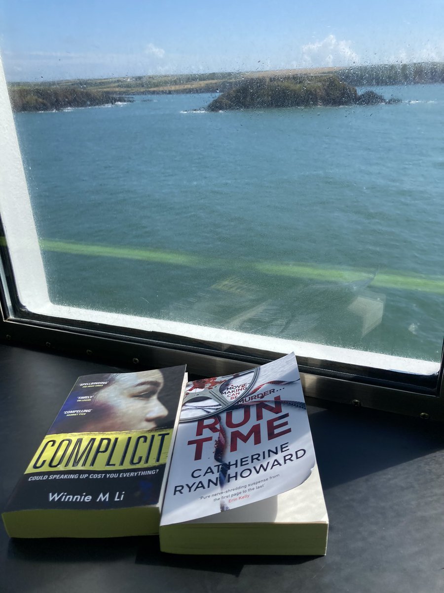 Taken from the ferry yesterday, en route to Ireland. 2 very different thrillers, both with steely young female heroines in the film industry 🎬 Looking forward to speaking with @cathryanhoward & @Suejleonard today at 6:30pm at @wcorklitfest ❤️ #BookTwitter