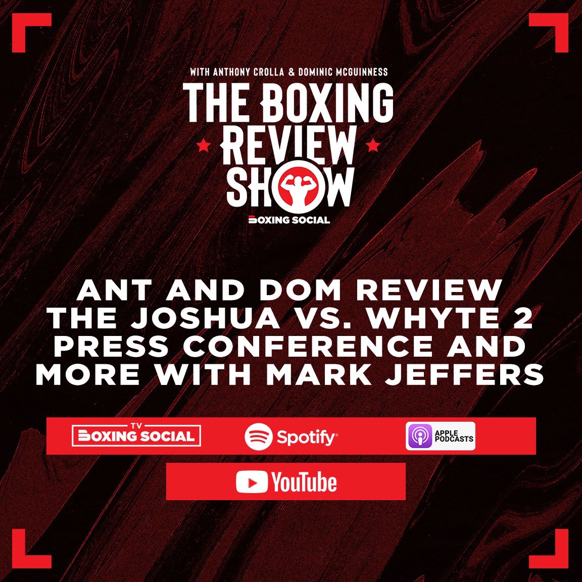 boxing_social's tweet photo. π§ππ ππ’π«ππ‘π π₯ππ©πππͺ π¦ππ’πͺ with @Ant_Crolla & @DomMcGuinness1 and special guest, @Mark_Jeffers98 π₯
Available π‘π’πͺ on The Boxing Social TV App, Apple Podcasts & Spotify and YouTubeπ₯π§
πΊ https://t.co/zxpsdmEtKT
#TheBoxingReviewShow #JoshuaWhyte2 #Boxing https://t.co/b3lYWBFdRX