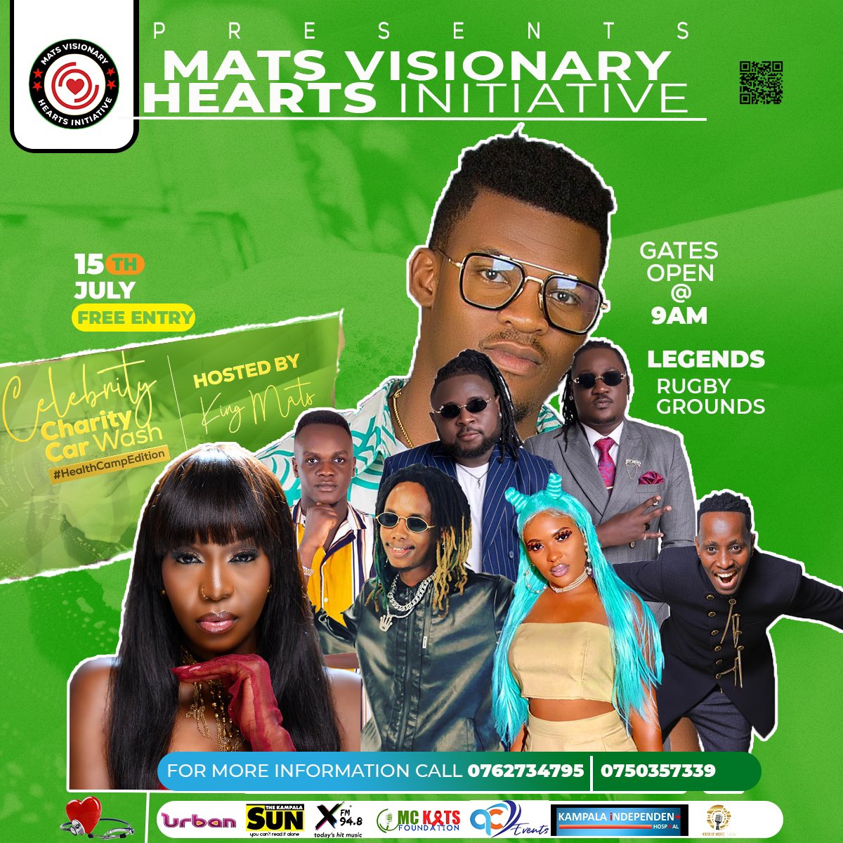 If you aint here on Saturday, where else will u be??
#celebritycharitycarwash 
#HealthCampEdition
#MatsVisionaryHeartsInitiative