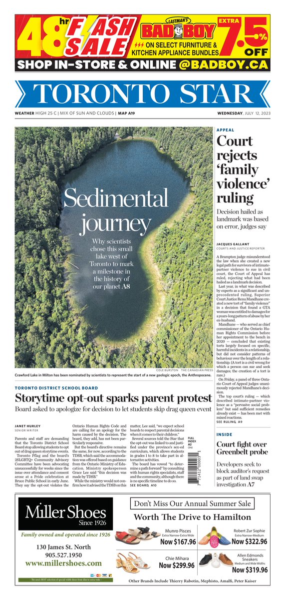 FrontPages1's tweet photo. Wednesday's Toronto Star #news #TomorrowsPapersToday #FrontPages #Toronto #Canada https://t.co/UmWOvl2h7m