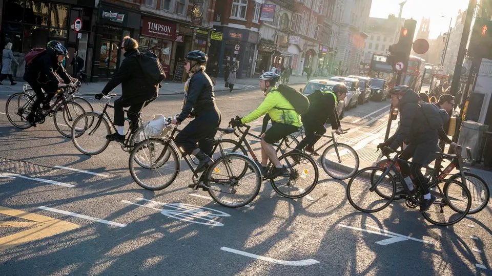 Cyclists are now a greater proportion of traffic than cars and taxis on London UK streets. Yes, wet, damp London, home of the very pricey Congestion Charge. A sea change in a relatively short period of time.