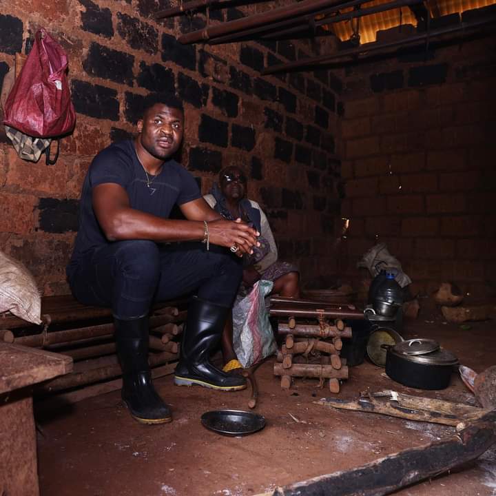 Quoi de plus beau qu'une vie en harmonie avec la protection de la nature.
Notre grand champion Francis N'Gannou profitant de son séjour sur la terre de nos ancêtres. 
Que pensez vous de nos constructions Millenaires?entre ecologie et modernisme, quelle juste transition écologique
