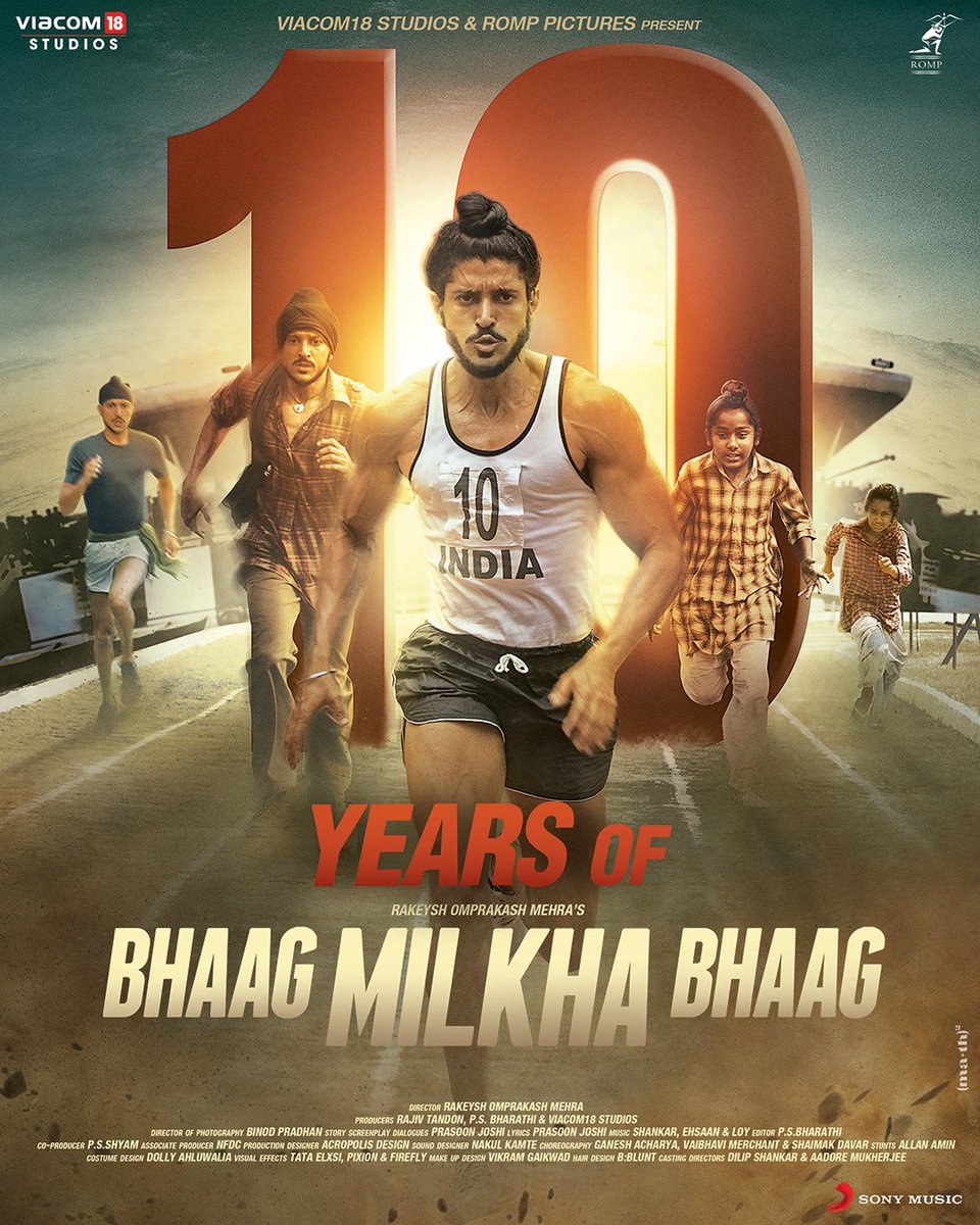 Viacom18Studios's tweet photo. A film that conquered hearts, broke records and made history❤️
Remembering the legendary athlete Milkha Singh ji as we celebrate #10YearsOfBMB #10YearsOfBhaagMilkhaBhaag https://t.co/oxb1LbmMsB