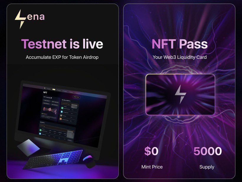 🎁 GIVEAWAY 🎁

NFT Protocol @LENA_Network is launching their Testnet and free mint NFT: test.lena.network

Heard there was an airdrop. Don’t fade, anons.

Prize : 
🏆1x 50 USDT 

To enter : 
✅Follow @LENA_Network
✅Like and RT this tweet
✅Tag 3 frens

24 hours ⏰