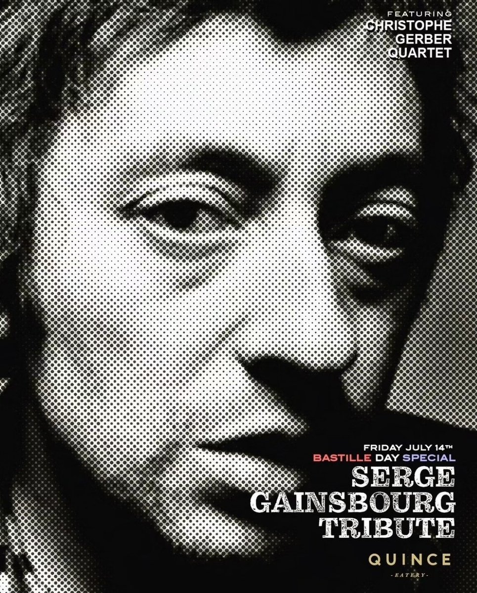 joecummings's tweet photo. I'm joining the SERGE GAINSBOURG TRIBUTE tomorrow, 14 July/Quatorze juillet/Bastille Day, at Siri House/Quince for a few tunes to pay homage to one of the ultimate French male icons.

#Gainsbourg
#janebirkin
#brigittebardot
#lessucettes
#francegall
#gauloises https://t.co/N9MOh4aw0s