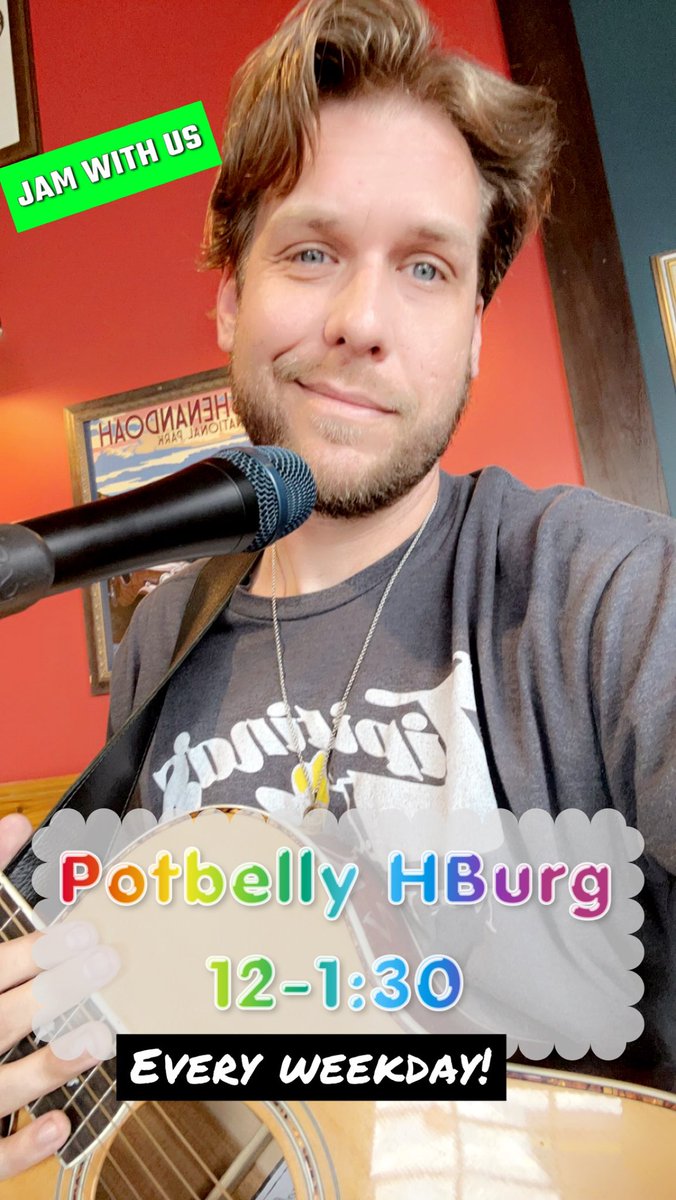 JamBandPurist's tweet photo. Playing at @Potbelly in Harrisonburg Virginia 12-1:30 Week Days! Come Jam with us! https://t.co/dDENFBnOd5