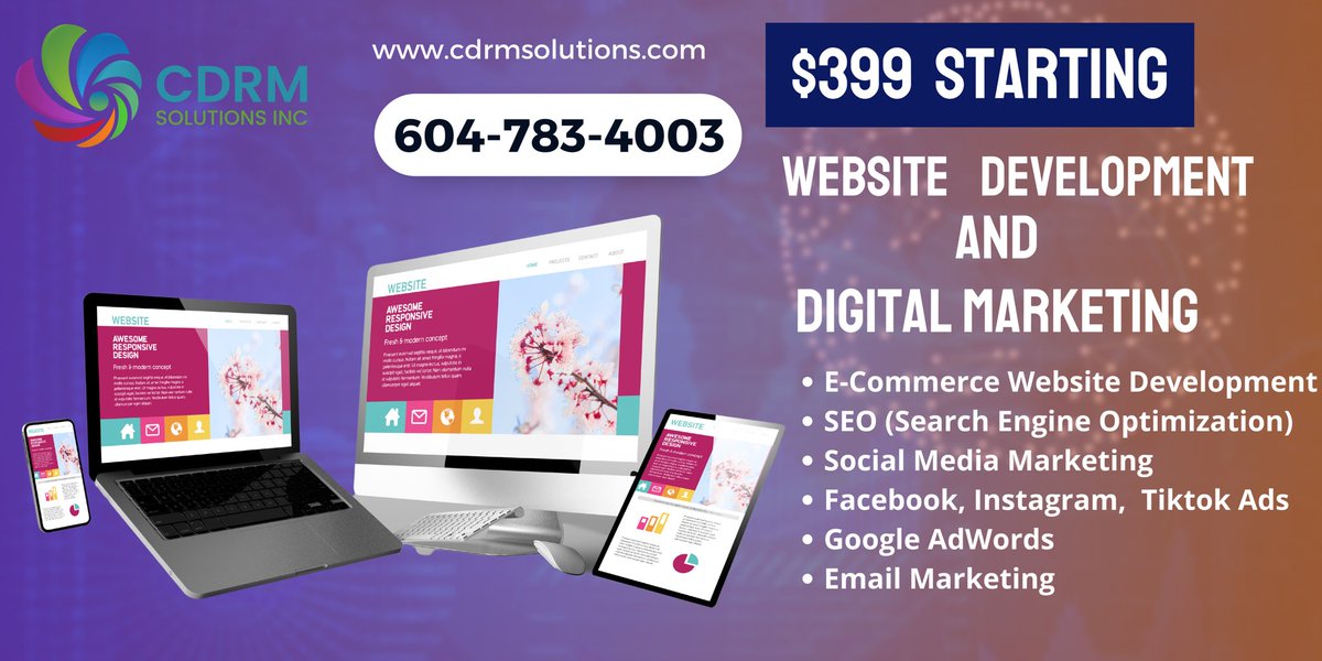 #vancouver #surreybc #surrey #website #websitedevelopment #websitedesign #seo #digitalmarketing #googleranking #toronto #delta #brampton #socilmediamarketing #googleads #facebookads #leads #dynamicwebsite