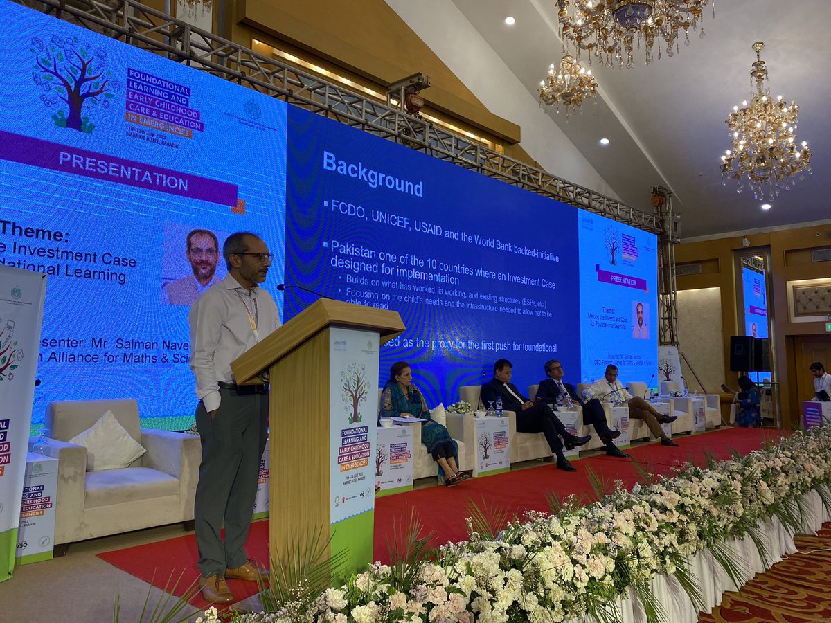 itacecorg's tweet image. CEO @MathsSciencePK Mr. Salman Naveed is presenting on the theme: Making the investment case for #FoundationalLearning 
- School Financing
- Empowered Head Teachers
- Teachers incentive structure and capacity!

#learninginemergencies