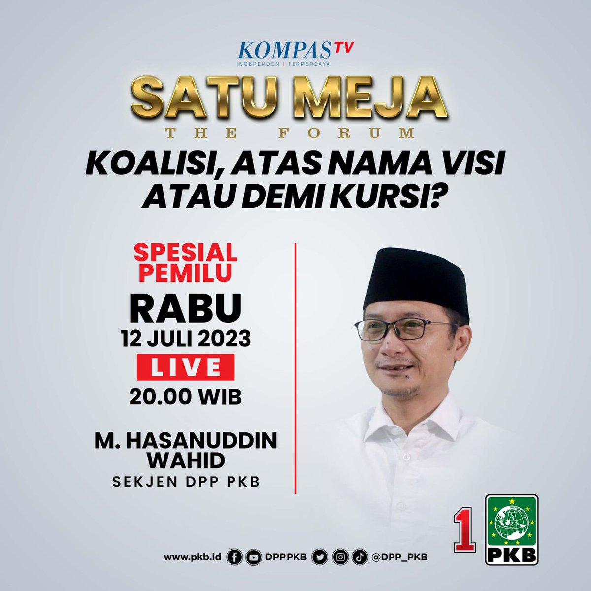 DPP_PKB's tweet photo. Nanti malam merapaat ke Kompas TV @EmHasanuddin @KompasTV 

#gusimin 
#cakudin
#pemilu2024 https://t.co/hCD1nIOYid