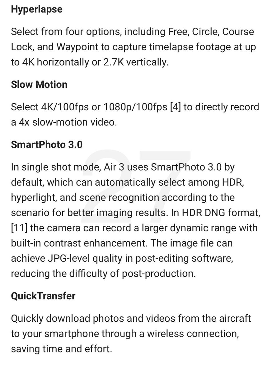 JasperEllens's tweet image. Whoops. Here are the full #DJI #Air3 #specs and promo pictures leaked by Scandinavian webshop. 46min, 20km, O4, 4K HDR, 10 bit Dlog HLG, omnidirectional sensing #tweet3of3