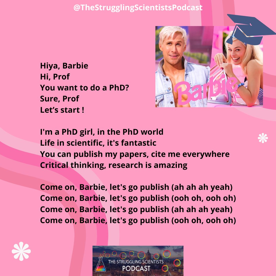 TheStrugglingS4's tweet image. Ever wondered what it would be like if #Barbie did a #PhD?

We did too💓 !