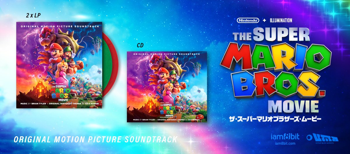 🌈#SuperMarioMovie Soundtrack🌈 
Pre-orders now open for Japanese Package CD and analog records! 🎁

Featuring 36 tracks, including Jack Black's rendition of "Peaches," and orchestral compositions! 💿

Release Date: August 23th (Wed)

▼For more details 
lnk.to/SMBM_OST_Japan