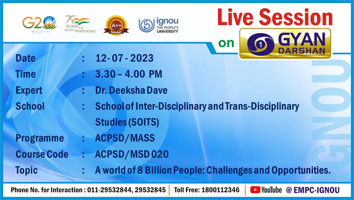 Appreciation Course ACPSD IGNOU (@acpsd_ignou) on Twitter photo 