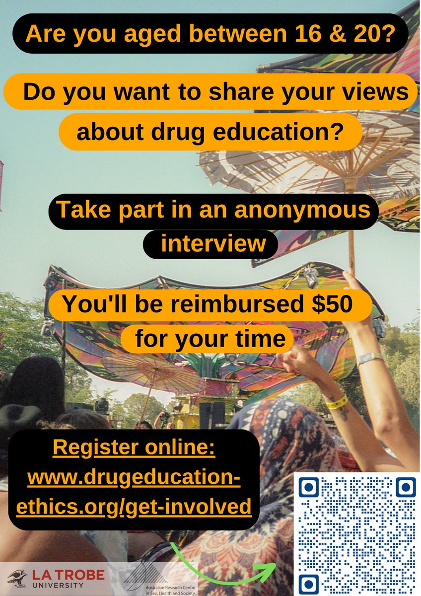 I’m looking for young people aged 16 – 20 for interviews about drug education. Everyone is reimbursed for their time. Register your interest online or get in touch with my directly. Please retweet.