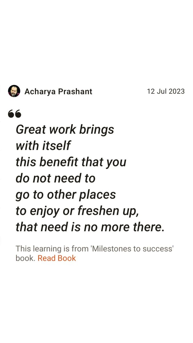 Kind_Komal's tweet photo. When you choose to work for a higher cause. That work itself will freshen up your mind.  #spirituality https://t.co/XRtVTO5KbG