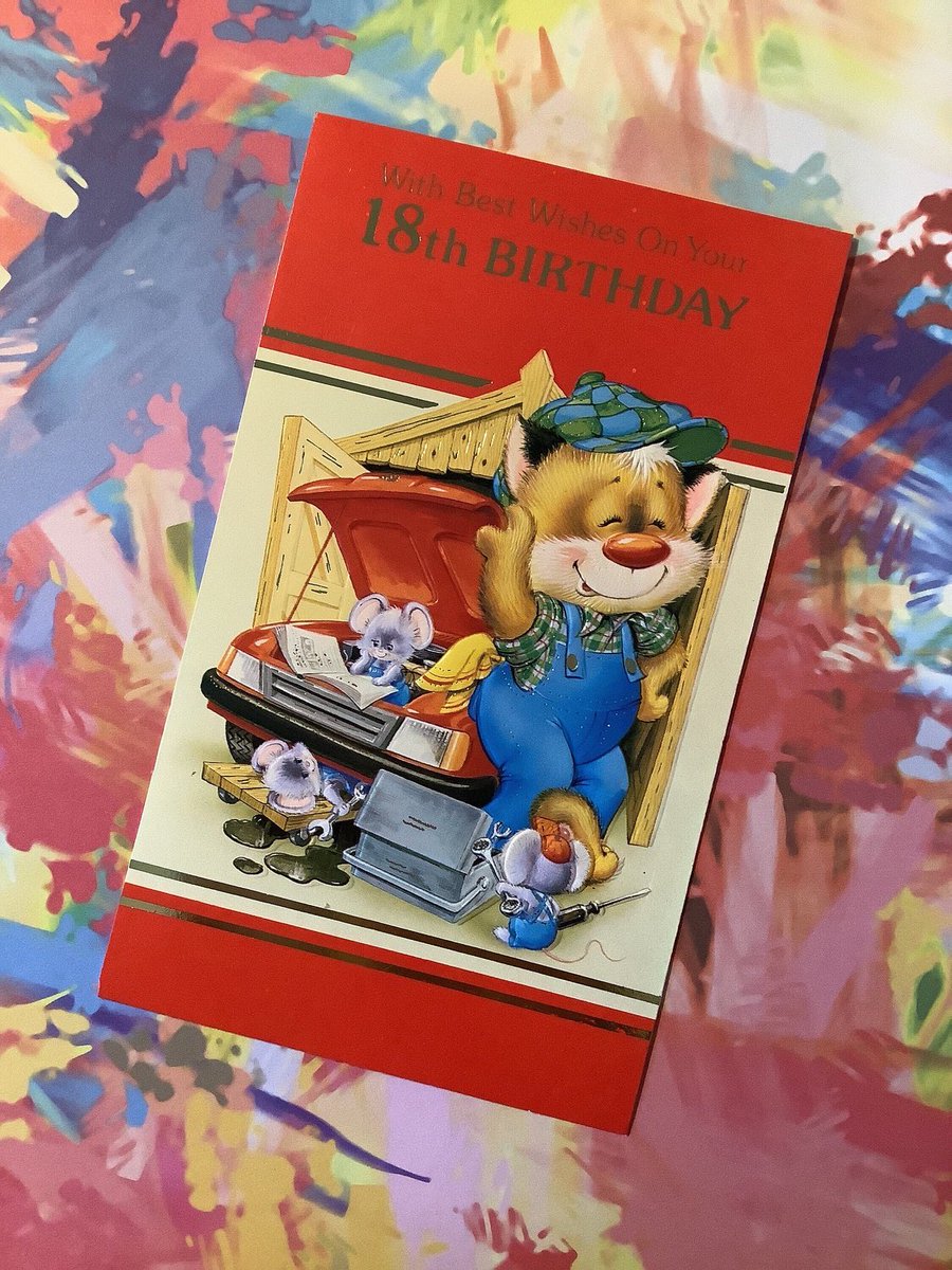 WatsonsVintage's tweet photo. NEW LISTING The PERFECT fun, nostalgic circa 1970s 18th Birthday Card for a Car Lover/Car Mechanic. ONLY TWO AVAILABLE at just £3.50 each in our #vintage Emporium. https://t.co/qcx9VIm9al #BirthdayCard #VintageCard #RetroCard #CuteCard #ComingOfAge #CarLoverCard https://t.co/6jthcsduqR