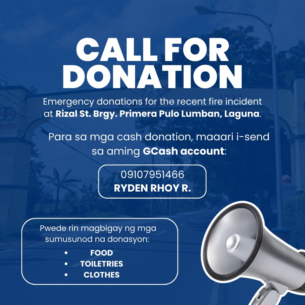 alabmovement's tweet photo. 𝗖𝗔𝗟𝗟 𝗙𝗢𝗥 𝗗𝗢𝗡𝗔𝗧𝗜𝗢𝗡

The ALAB Movement of Lumban Laguna are currently gathering donations for the family who are affected by the recent fire incident at Rizal Brgy. Primera Pulo, Lumban Laguna. 

#AksyonALAB 
#AktibongLumbeño
#AngatBolunterismo https://t.co/y6xVjntnza