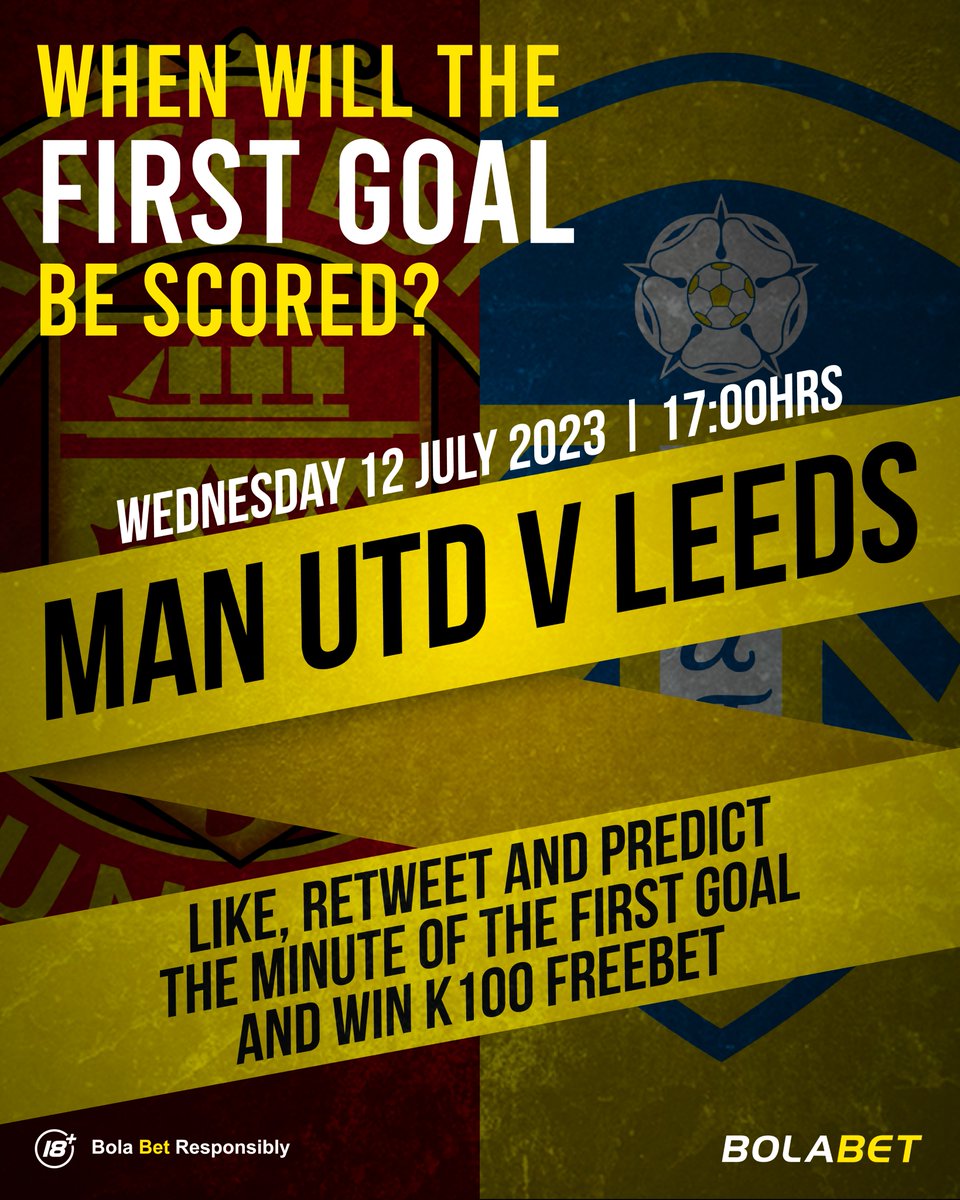 Bolabet_Zambia's tweet photo. LIKE, RETWEET &amp; REPLY WITH YOUR PREDICTED MINUTE OF THE FIRST GOAL AND WIN K100!
All replies should be published until 17:00h 12.07.2023.
You must be over the age of 18 to participate
👉🏿 https://t.co/m1LIDTk03H 👈
TERMS &amp; CONDITIONS
👉🏿 https://t.co/iXRbDGLF1X 👈 https://t.co/5eBN2GGFvr