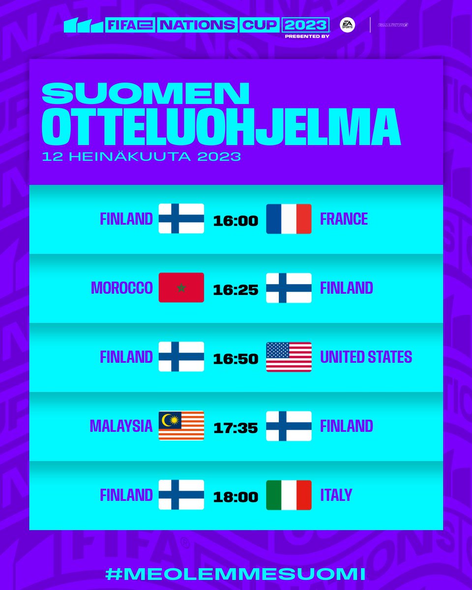 Pingviinien matka jatkuu <a href="/FIFAe/">FIFAe</a> Nations Cupin toisen päivän otteluilla. 🐧🐧🐧

Tänään panoksena "tulos tai ulos", sillä ainoastaan lohkon top 4 pelit jatkuvat huomenna!

Tule kannustamaan Suomi voittoihin! 💪 🇫🇮

📺: twitch.tv/ence
⏰: klo 15:55

#MeOlemmeSuomi | #FeNC