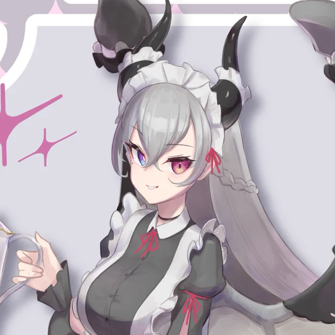 skebで改めてご依頼いただいたけど、実は以前にキャラデザからやらせてもらった子らです! 稀にキャラデザのお仕事もやってます〜。 #skeb #ロボと魔法使い