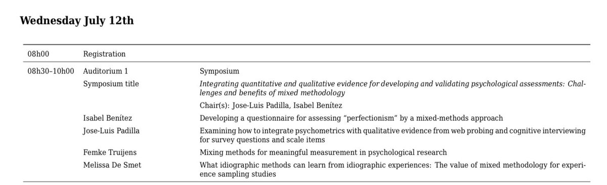 There we go! Integrating qualitative methods for validating our scientific foundations. Exciting! #Eam2023 <a href="/MelissaMilena90/">Melissa De Smet</a> Jose-Luis Padilla
Isabel Benitez <a href="/ugent/">UGent</a>