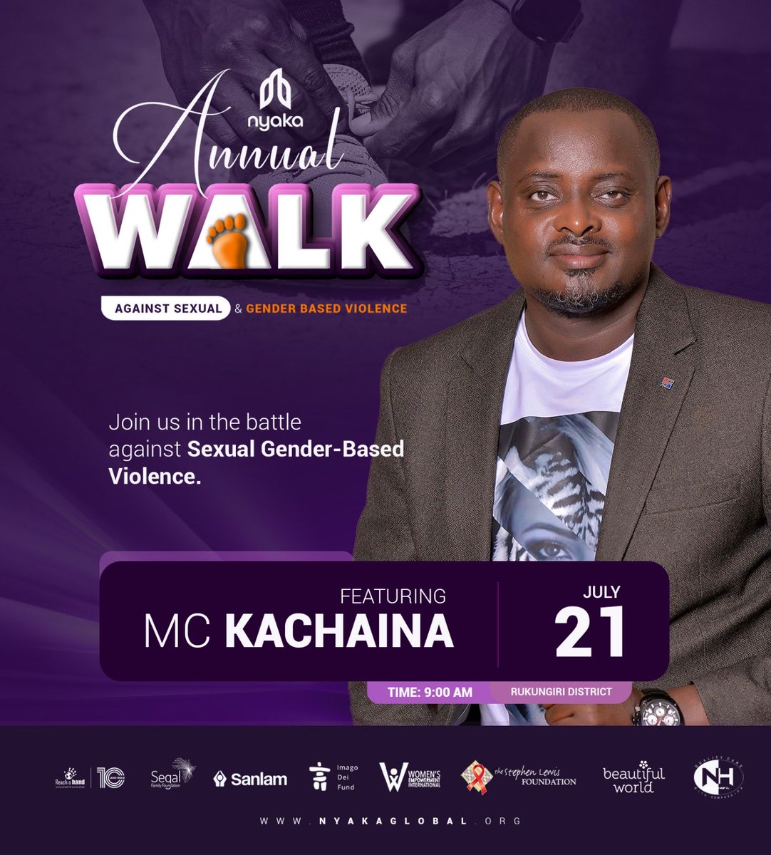 I ⁦⁦@Kachaina1⁩ will walk with ⁦@NyakaGlobal⁩ to take a stand against Sexual and Gender-Based Violence.
You too can join the movement and make a difference! 
#NyakaWalk23 #NyakaSGBVWalk
#Rukungiri #EnoughIsEnough #EndSGBV #DontDoIt #Otakikora