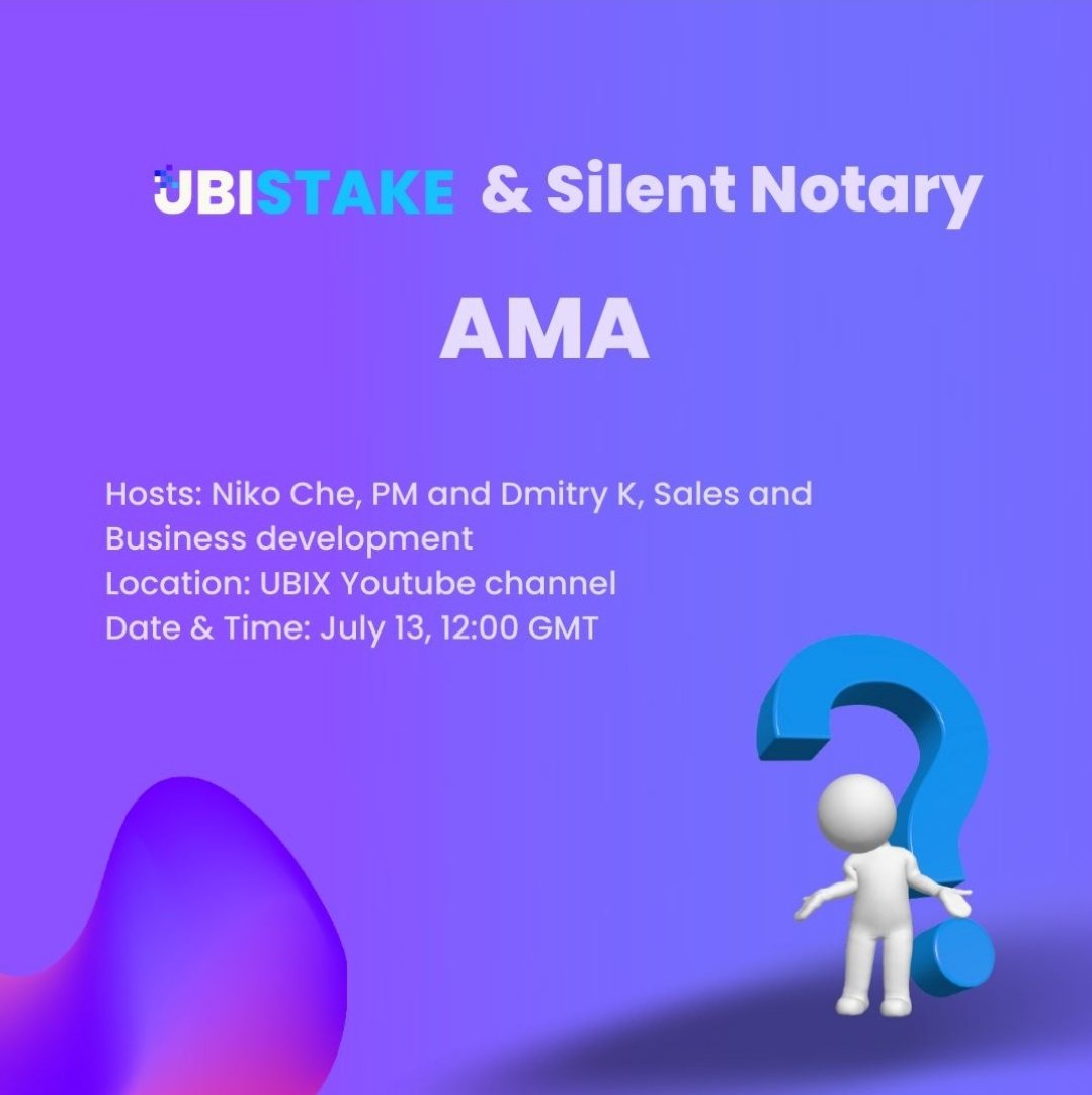 Ramon_UBIX's tweet photo. It's AMA time! 💎

#Ubistake &amp; #Silentnotary

Make sure to tune in guys!

#UBX #UBIX
@UBIX_Network @SilentNotary #FinTechNews #WEB3 https://t.co/a9LO0mvHFF