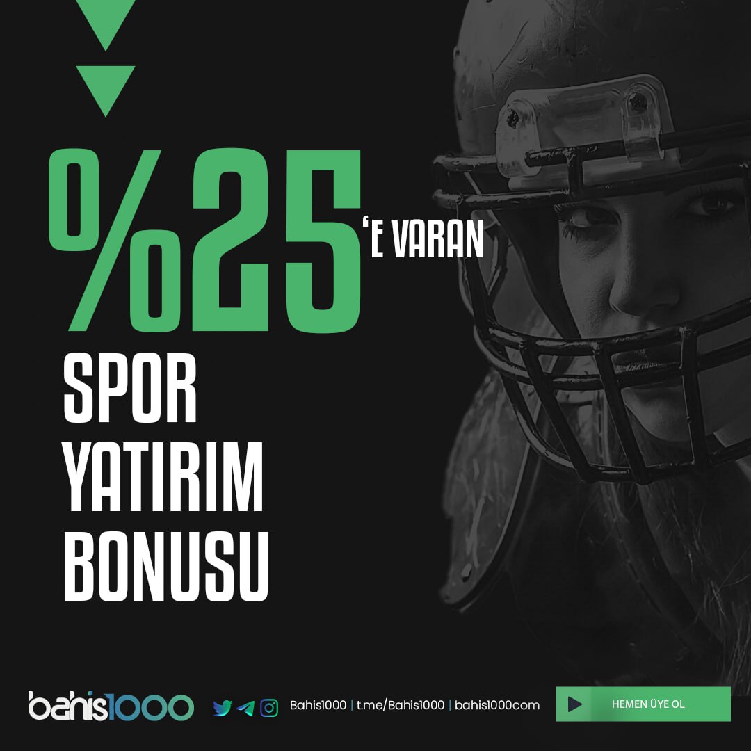 👑 Bahisin Krallarına Yakışacak Bonus ! %25 Spor Yatırım Bonusu ile Fark Yarat ❗️

💪 En Popüler Ligler En Yüksek Bahis Limiti ve Seçenekleriyle Sizlerle !

🌐 Detaylar ve Çok Daha Fazlası b1000.link/Twitter Adresinde.

❌ #Bahis1000 Yeni Nesil Bahis Sitesi !

👍 Sosyal