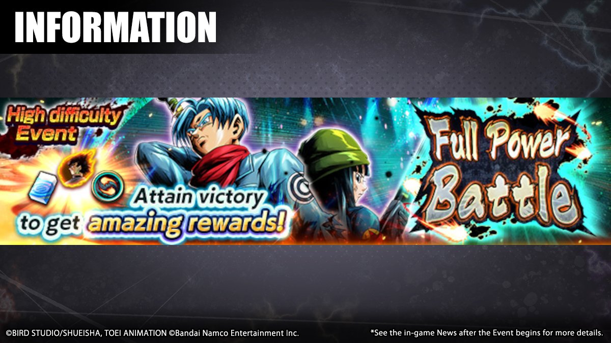 DRAGON BALL LEGENDS on Twitter "["Full Power Battle VS Trunks Mai