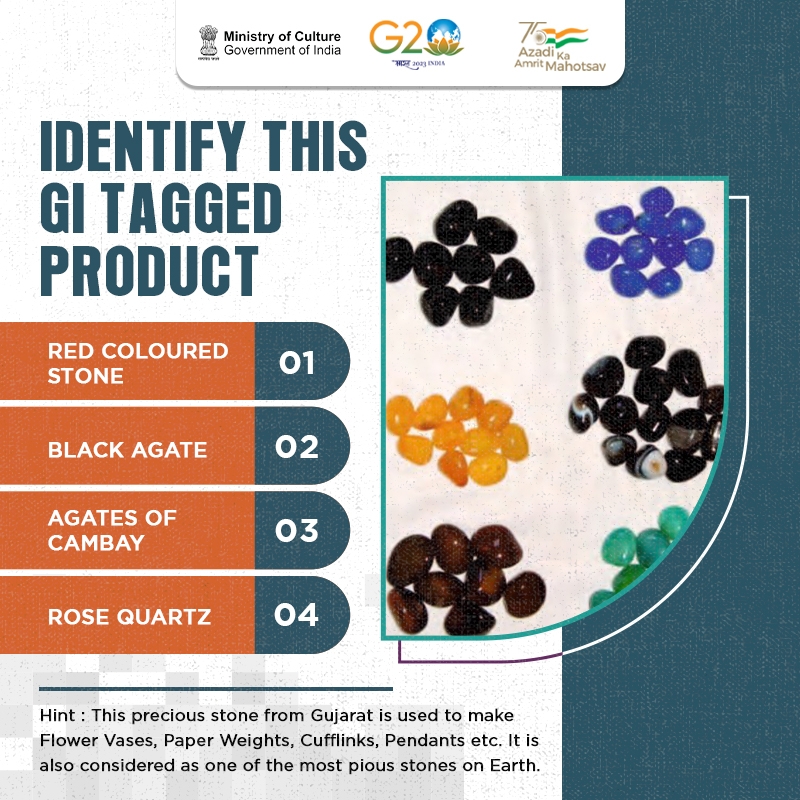 MinOfCultureGoI's tweet photo. Identify this GI tagged product from #Gujarat that is used to make beautiful products.
Drop your answers in the comments below.
Follow our SM handle to know more about #GI tagged products.
#CultureUnitesAll #KnowYourGI #G20India https://t.co/rFaH5dnZqj
