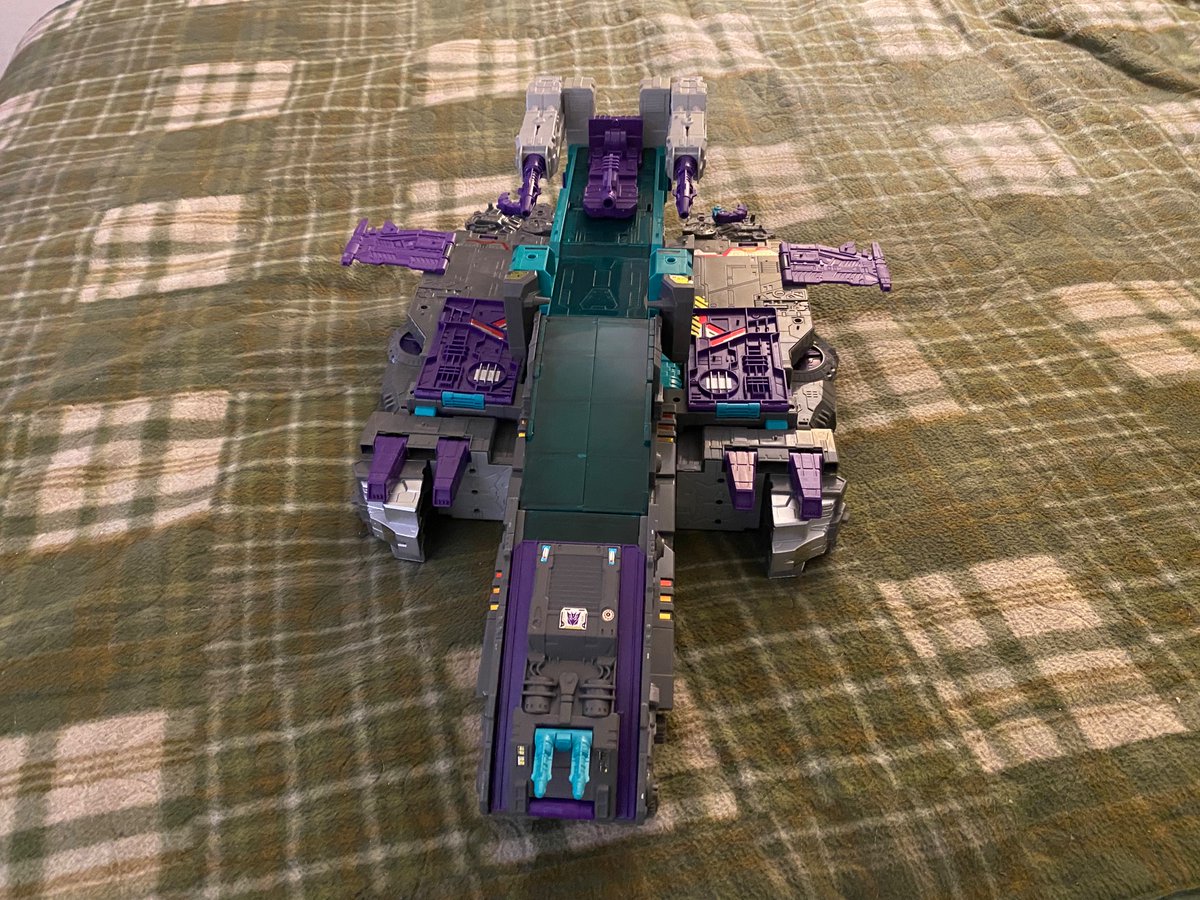 littlediegitoV's tweet photo. I’ve had this Trypticon figure for a few years but never got around to stickering him. Until now. Nearly 160 stickers on this guy! So here’s Trypticon in ship mode, base mode, and dino mode. https://t.co/Eufd3gZGXJ