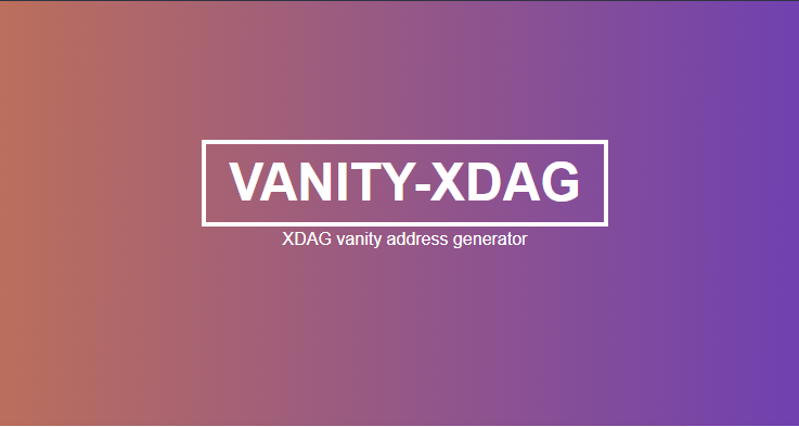 Commu_XDAG_FR's tweet photo. Générez une adresse de wallet #XDAG customisée grâce au << Vanity address generator >>. Disponible en version web, Windows, Mac et Linux. #BeDifferent #MakeYourStyle https://t.co/cSEXeYzirh https://t.co/vWqr3FDwjJ