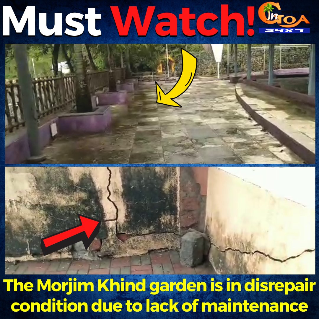 InGoa24x7's tweet photo. #MustWatch! The Morjim Khind garden is in disrepair condition due to lack of maintenance
WATCH : https://t.co/IuTt592xY6

#Goa #GoaNews #Morjim #Khind #garden #dilapidated #condition https://t.co/HXDVLkQMrb