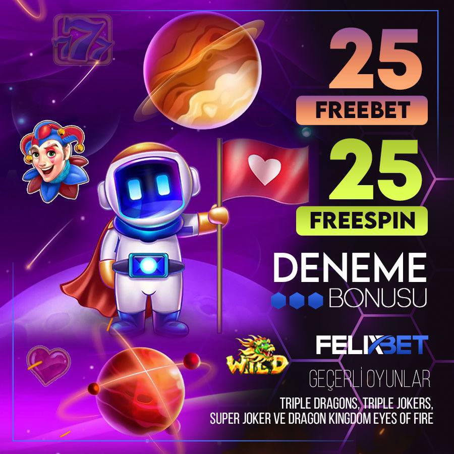 🎉 FELIXBET’TEN DENEME BONUSU🎉

🎉  25 FREEBET 🎰 
🎉 25 FREESPİN 🎰

🔷 Üye ol deneme bonusunu kap 🎁
🔷 Felixbet ayrıcalığının keyfini sür 🎁

#Felixbet #freebet #freespin #bonus #casino #slot