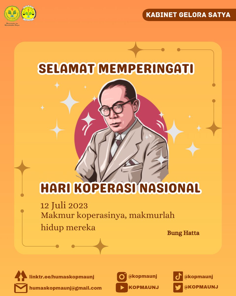 Halloo Coopers 🙌

Kami segenap keluarga besar KOPMA UNJ mengucapkan 𝐒𝐞𝐥𝐚𝐦𝐚𝐭 𝐌𝐞𝐦𝐩𝐞𝐫𝐢𝐧𝐠𝐚𝐭𝐢 𝐇𝐚𝐫𝐢 𝐊𝐨𝐩𝐞𝐫𝐚𝐬𝐢 𝐍𝐚𝐬𝐢𝐨𝐧𝐚𝐥 𝐊𝐞-𝟕𝟔 ✨

#KabinetGeloraSatya
#GaleriInformasiKOPMAUNJ
#MemperingtiHariKoperasiNasional
©HUMAS KOPMA UNJ 2023