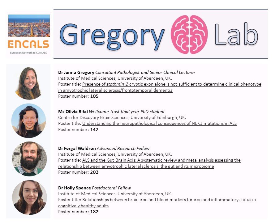 GregoryLab (@gregorylab7) on Twitter photo The Gregory Lab are at #ENCALS2023 in Barcelona. Come and find us at our posters listed below. 🤩👍🏻🤓 #ALS #ENDALS <a href="/olivia_rifai/">Olivia Rifai</a> <a href="/jennagregory488/">Prof Jenna Gregory</a> <a href="/HollySneuro/">Holly Spence</a> <a href="/FergalWaldron/">Fergal Waldron</a> <a href="/ENCALS/">ENC ALS</a> The Gregory Lab are at #ENCALS2023 in Barcelona. Come and find us at our posters listed below. 🤩👍🏻🤓 #ALS #ENDALS <a href="/olivia_rifai/">Olivia Rifai</a> <a href="/jennagregory488/">Prof Jenna Gregory</a> <a href="/HollySneuro/">Holly Spence</a> <a href="/FergalWaldron/">Fergal Waldron</a> <a href="/ENCALS/">ENC ALS</a>