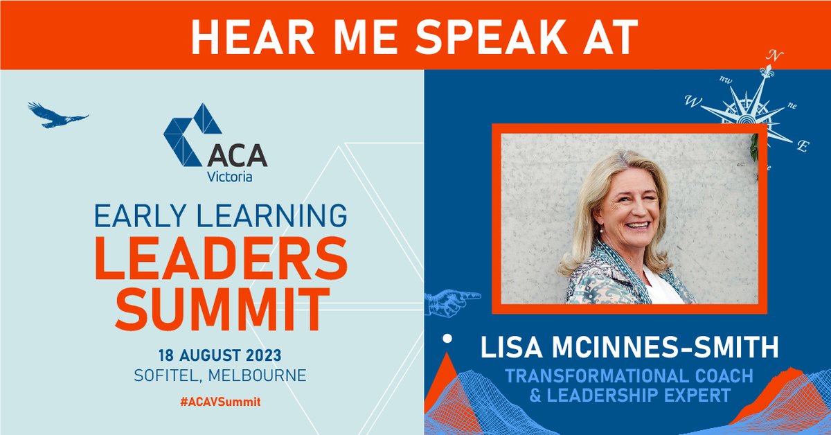 🌟 Unlock your leadership potential at the Leaders Summit! Lisa, a renowned expert, will empower you to accelerate growth, shift your mindset, and enhance performance. 

Tickets 👉 ow.ly/sqnw50P99hs

#ACAVictoria #ECEC #ACAVSummit #LisaMcinnesSmith