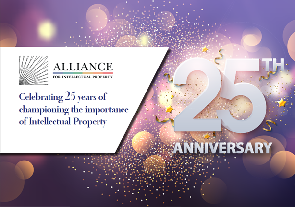 AllianceIP's tweet photo. Today we celebrate our 25th anniversary and all the people who have contributed to its success in campaigning for high standards of #IP protection in the UK.
Click to read our 25th anniversary booklet below:
👉https://t.co/aOFFZWV1IS
#BIPD #BritishIPDay23 #intellectualproperty https://t.co/ebMOkrdFNg