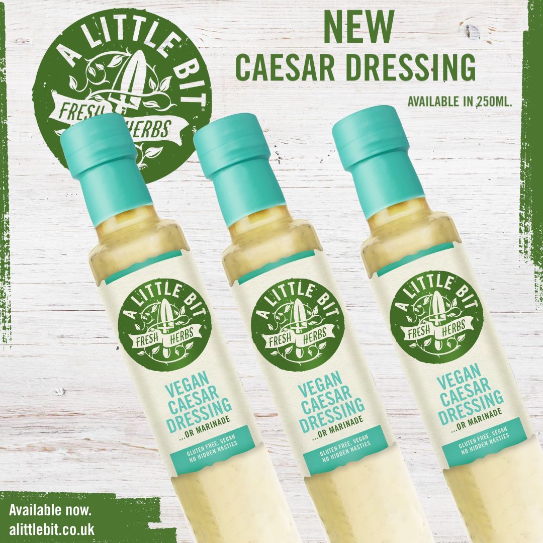 alittlebitfood's tweet photo. It's official; we're launching a Caesar Dressing!

Our new Caesar has a rich, creamy flavour and great texture but remains like the entirety of our A Little Bit Range, vegan-friendly with a herby twist. 

We love it, and we know you're going to too! https://t.co/AQiTyNNuCV