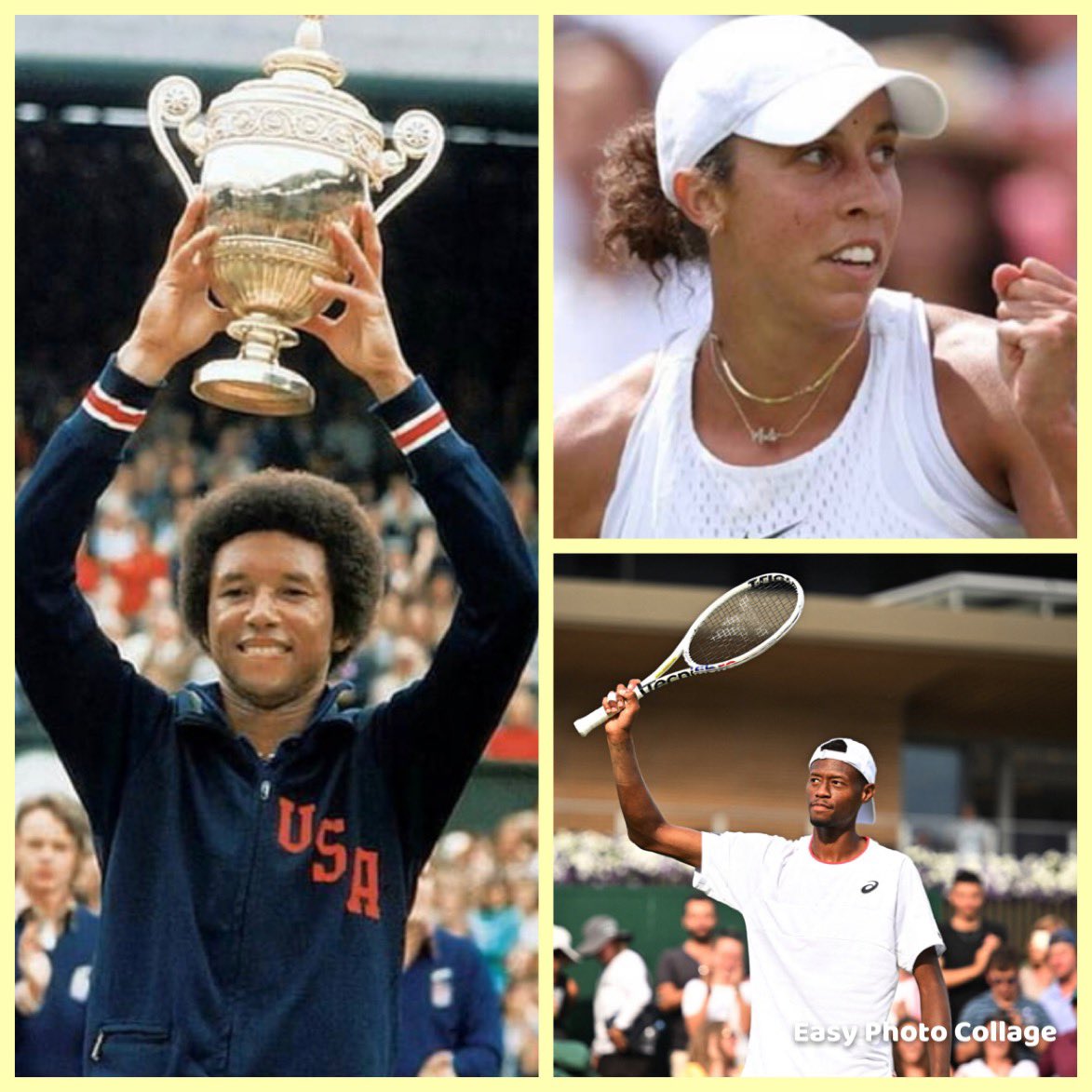 Wishing Madison Keys and Chris Eubanks much success today during their tennis matches at Wimbledon. 🎾🔥

TENNIS TRIVIA: Did you know that on July 5, 1975 Arthur Ashe was the 1st and only Black American man to win Wimbledon? 🎾🎾🎾🎾🎾