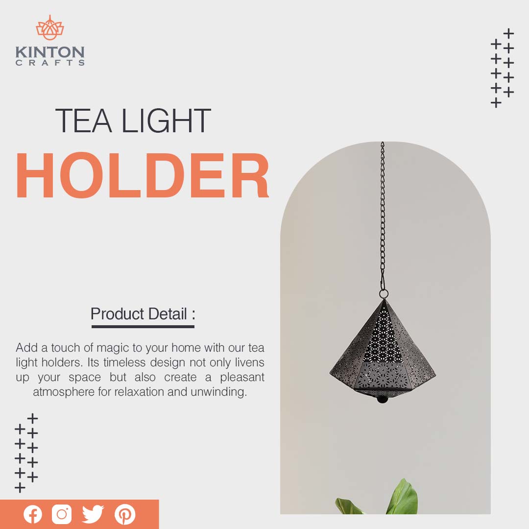 Bring warmth and tranquility to your space with our exquisite Tea Light Holder. Crafted with utmost care, this stunning accessory is the perfect addition to your home decor.

#TeaLightHolder #KintonCrafts #HomeAmbiance #CozyNights