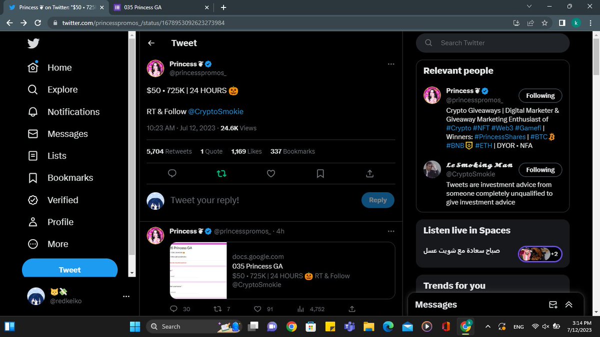 redkeiko's tweet photo. @princesspromos_ @CryptoSmokie https://t.co/VT76grZhFX