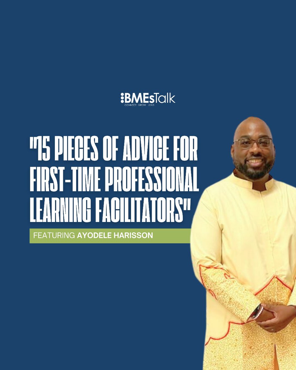 We're thrilled to share that @Ayodele_Har78 has been quoted in the article by @LearningForward titled '15 pieces of advice for first-time professional learning facilitators' Make sure to check out the full article here! learningforward.org/2023/06/09/15-… #bmestalk