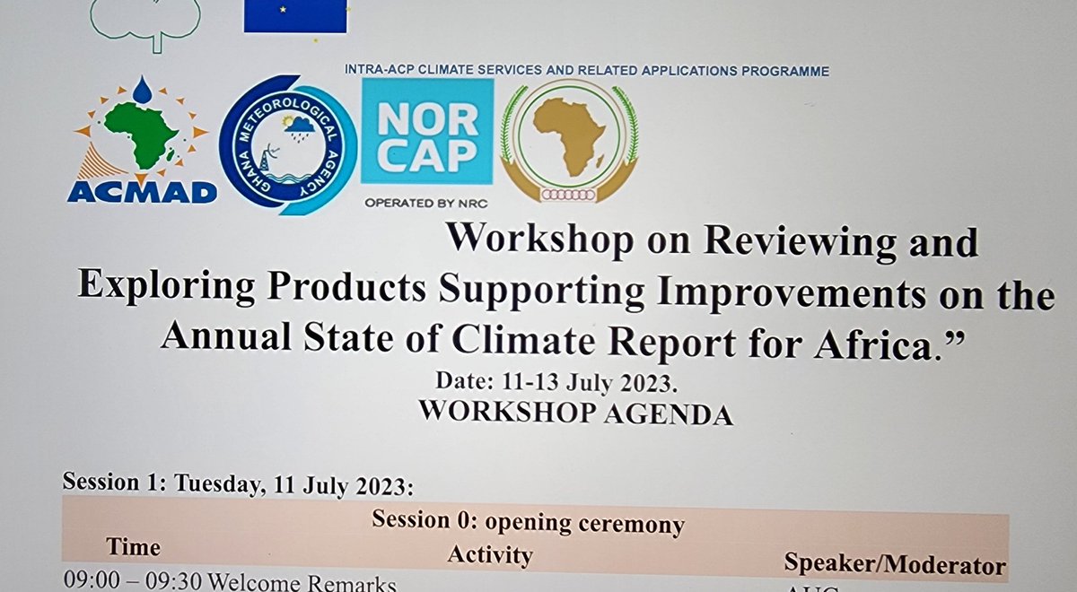 BambaClimate's tweet photo. #HappeningNow
#SoC2022
@AIMS_Next to unveil data and products that can be used for the @_AfricanUnion @WMO @ACMAD_ORG led state of climate in Africa report. Stay tuned. https://t.co/cgkprLeSKe