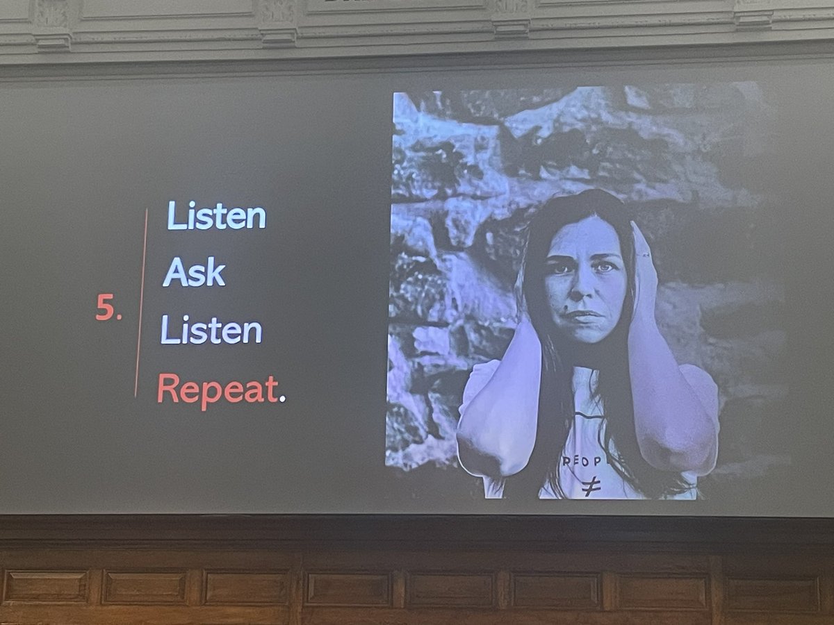 char_mcleod's tweet photo. Listening to Paul Spiers on the importance of curiousity and how to build a culture of it. It’s a conscious personal commitment to move from waiting to respond to wanting to listen. #PRCAUKConf @PRCA_HQ https://t.co/sCU8k3SKaK