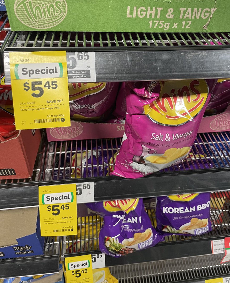 When did a packet of chips get so expensive that $5.45 is allegedly a bargain?!
