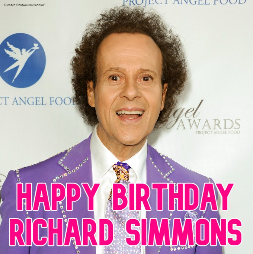 HAPPY BIRTHDAY! Fitness guru Richard Simmons turns 7 5 today. 