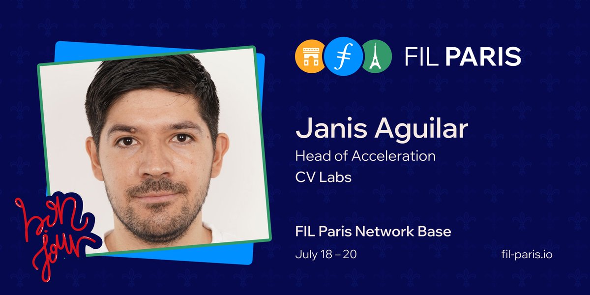 AguilarJanis's tweet photo. Who will be in Paris next week for #ethcc?

I am thrilled to speak at #FilNetworkBase in Paris about the impact of Web3 Accelerators! Catch my session on Thursday, July 20th 5:45 pm

Register now: https://t.co/GFTVZbPRh9

@FilFoundation @CV_Labs https://t.co/seSf4HUG7i