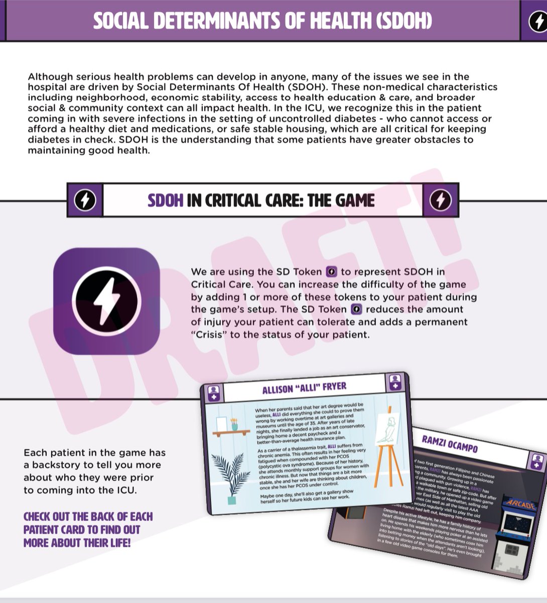 Checking out the draft rules while waiting for <a href="/CritCareGame/">Critical Care: The Game</a>  to ship and I’m so impressed they made the effort to not just mention SDOH but found a way to make it a gameplay mechanism