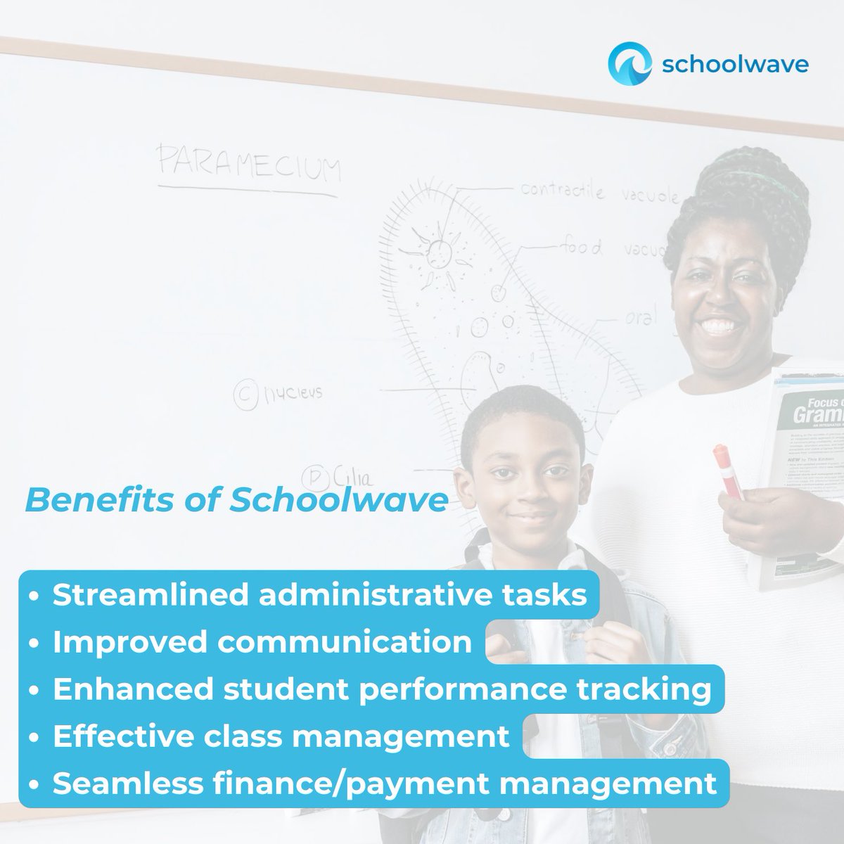 The benefits of Schoolwave are enormous, here are some of the benefits to you as a school owner. 
1. Streamedline Administrative tasks .
2. Improved communication.
3. Seamless Finance /Payment management. #Schoolwave #schoolmanagementsoftware #schoolmanagementsystem